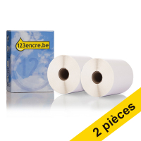 123inkt Offre : 2x 123encre LW650XL PRO S0947420 étiquettes d'expédition grand format pour gros volumes - blanc  650807