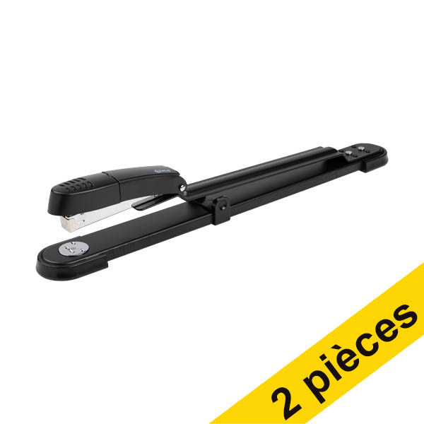 Offre : 2x 123encre agrafeuse long bras en métal (20 feuilles) 302869 - 1