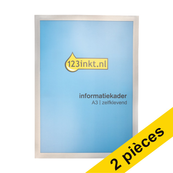 123inkt Offre : 2x 123encre cadre d'affichage A3 auto-adhésif - argent 487323C 301738 - 1