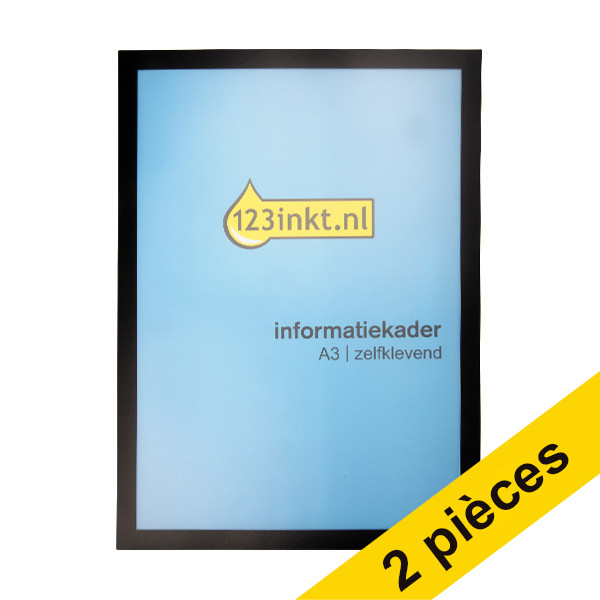 123inkt Offre : 2x 123encre cadre d'affichage A3 auto-adhésif - noir 487301C 301739 - 1