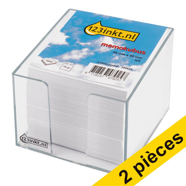 Offre : 2x 123encre cube-mémo + recharge (1000 feuilles) 302840 - 1