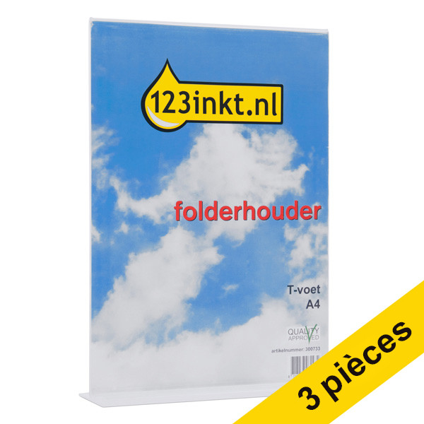 123inkt Offre : 2x 123encre porte-brochures avec pied en T A4  300960 - 1