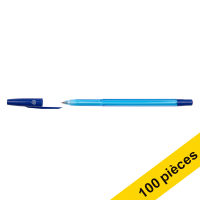 123inkt Offre : 2x 123encre stylo à bille avec capuchon (50 pièces) - bleu  301369