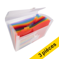 Offre : 3 x 123encre trieur valisette (13 compartiments) - transparent
