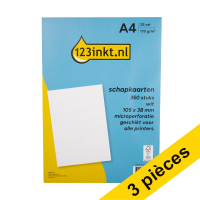 123inkt Offre : 3x 123encre étiquettes d'étagères 105 x 38 mm (350 pièces) - blanc  301974