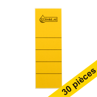 Offre : 3x 123encre étiquettes de dos autocollantes larges 61 x 191 mm (10 pièces) - jaune