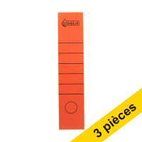 Offre : 3x 123encre étiquettes de dos autocollantes larges 61 x 285 mm (10 pièces) - rouge