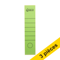 Offre : 3x 123encre étiquettes de dos autocollantes larges 61 x 285 mm (10 pièces) - vert
