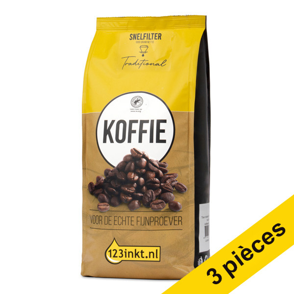 123inkt Offre : 3x 123encre Traditional café moulu pour filtre 1 kg  301045 - 1