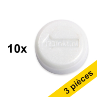 Offre : 3x 123encre aimants 15 mm (10 pièces) - blanc