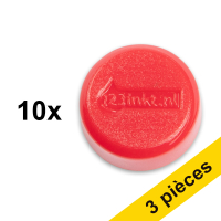 Offre : 3x 123encre aimants 15 mm (10 pièces) - rouge