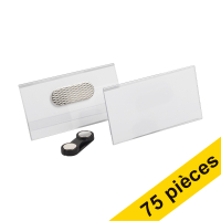 Offre : 3x 123encre badge nominatif avec aimant 75 x 40 mm (25 pièces)