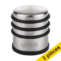 Offre : 3x 123encre butoir de porte 1 kg modèle haut - chrome/noir