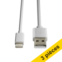 Offre : 3x 123encre câble de charge Lightning (2 mètres) - blanc
