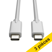 Offre : 3x 123encre câble de charge USB-C vers USB-C 3.2 (2 mètres) - blanc