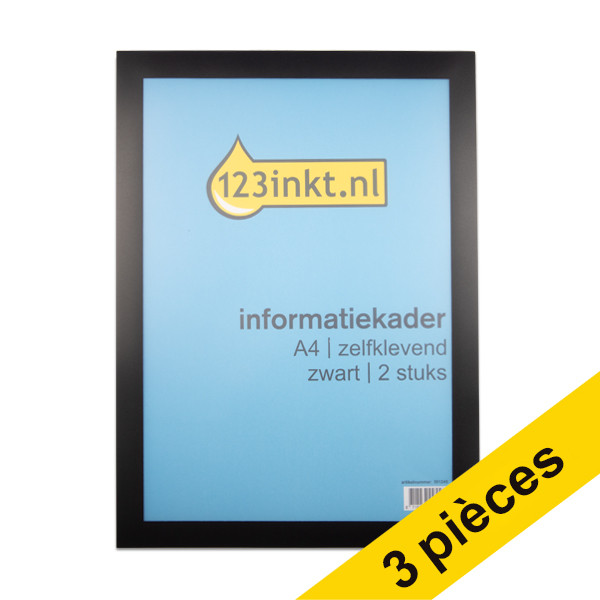 123inkt Offre : 3x 123encre cadre d'affichage A4 auto-adhésif (2 pièces) - noir  301275 - 1