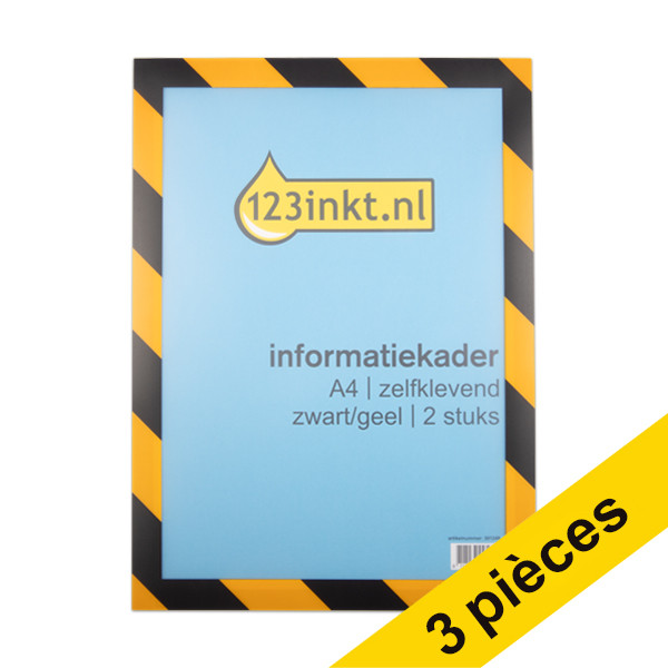 123inkt Offre : 3x 123encre cadre d'affichage A4 auto-adhésif (2 pièces) - noir/jaune  301279 - 1
