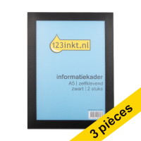 Offre : 3x 123encre cadre d'affichage A5 auto-adhésif (2 pièces) - noir