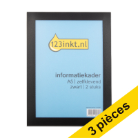 Offre : 3x 123encre cadre d'affichage A5 auto-adhésif (2 pièces) - noir