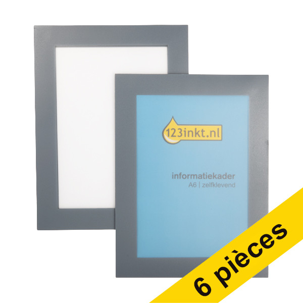 123inkt Offre : 3x 123encre cadre d'affichage A6 auto-adhésif (2 pièces) - gris  301730 - 1