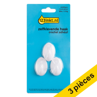Offre : 3x 123encre crochet adhésif 1 kg (3 pièces) - blanc
