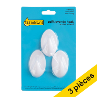 Offre : 3x 123encre crochet adhésif 2 kg (3 pièces) - blanc