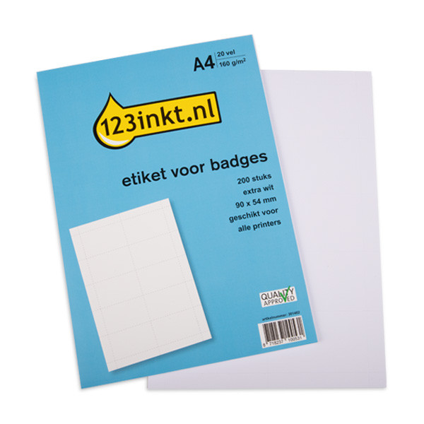 123inkt Offre : 3x 123encre inserts pour porte-badges 90 x 54 mm (200 badges)  301463 - 1