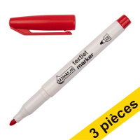 Offre : 3x 123encre marqueur textile (1 - 3 mm ogive) - rouge