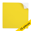 Offre : 3x 123encre notes autocollantes réutilisables 10 x 10 cm (5 pièces) - jaune 302121 - 1