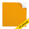 Offre : 3x 123encre notes autocollantes réutilisables 10 x 10 cm (5 pièces) - orange 302129 - 1