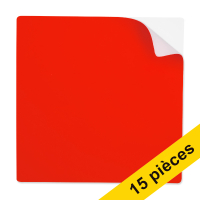 123inkt Offre : 3x 123encre notes autocollantes réutilisables 10 x 10 cm (5 pièces) - rouge  302125