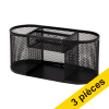Offre : 3x 123encre organisateur de bureau en maille - noir