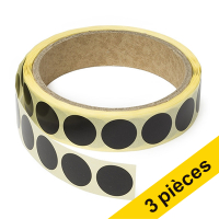 123inkt Offre : 3x 123encre pastilles adhésives Ø 18 mm (1000 étiquettes en continu) - noir  035237