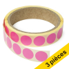 Offre : 3x 123encre pastilles adhésives Ø 18 mm (1000 étiquettes en continu) - rose fluo