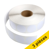 123inkt Offre : 3x 123encre pastilles adhésives Ø 35 mm (2000 étiquettes en continue) - blanc  302359