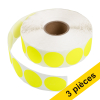 Offre : 3x 123encre pastilles adhésives Ø 35 mm (2000 étiquettes en rouleau) - jaune