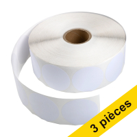 123inkt Offre : 3x 123encre pastilles adhésives Ø 50 mm (2000 étiquettes en continue) - blanc  302364