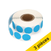 Offre : 3x 123encre pastilles de marquage Ø 18 mm (1000 étiquettes en rouleau) - bleu clair