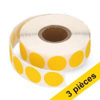 Offre : 3x 123encre pastilles de marquage Ø 18 mm (1000 étiquettes en rouleau) - jaune foncé 035231