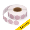 Offre : 3x 123encre pastilles de marquage Ø 18 mm (1000 étiquettes en rouleau) - lila 035239 - 1