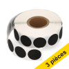Offre : 3x 123encre pastilles de marquage Ø 18 mm (1000 étiquettes en rouleau) - noir 035237 - 1