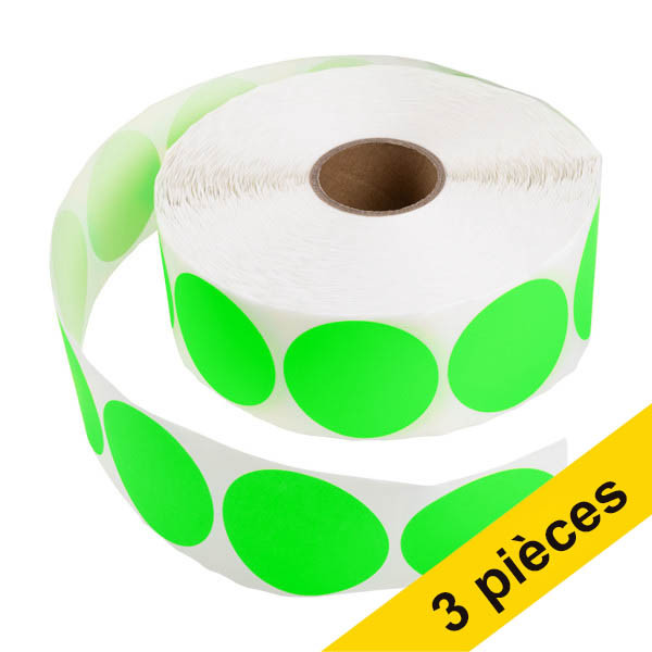 Offre : 3x 123encre pastilles de marquage Ø 50 mm (1000 étiquettes) - vert 303010 - 1