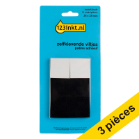 Offre : 3x 123encre patins adhésifs carrés 28 mm (12 pièces) - noir