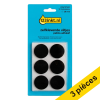Offre : 3x 123encre patins adhésifs ronds 28 mm (12 pièces) - noir