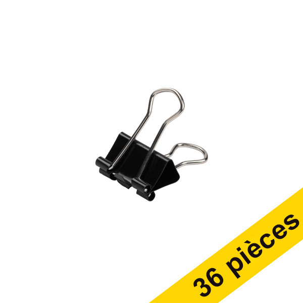 123inkt Offre : 3x 123encre pince à papier 123encre 19 mm (12 pièces) - noir  302211 - 1