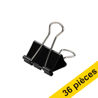 Offre : 3x 123encre pince à papier 32 mm (12 pièces) - noir