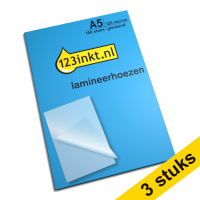 123inkt Offre : 3x 123encre pochette de plastification pour document A5 brillant 2x125 microns (100 pièces)  301137