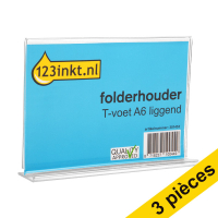 123inkt Offre : 3x 123encre porte-brochures pied en forme de T A6 paysage  301566