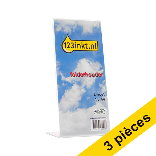 Offre : 3x 123encre porte-brochures sur pied en L 1/3 A4 303613 - 1
