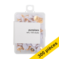 Offre : 3x 123encre punaises (100 pièces) - blanc